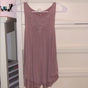 Long, high-low tank top